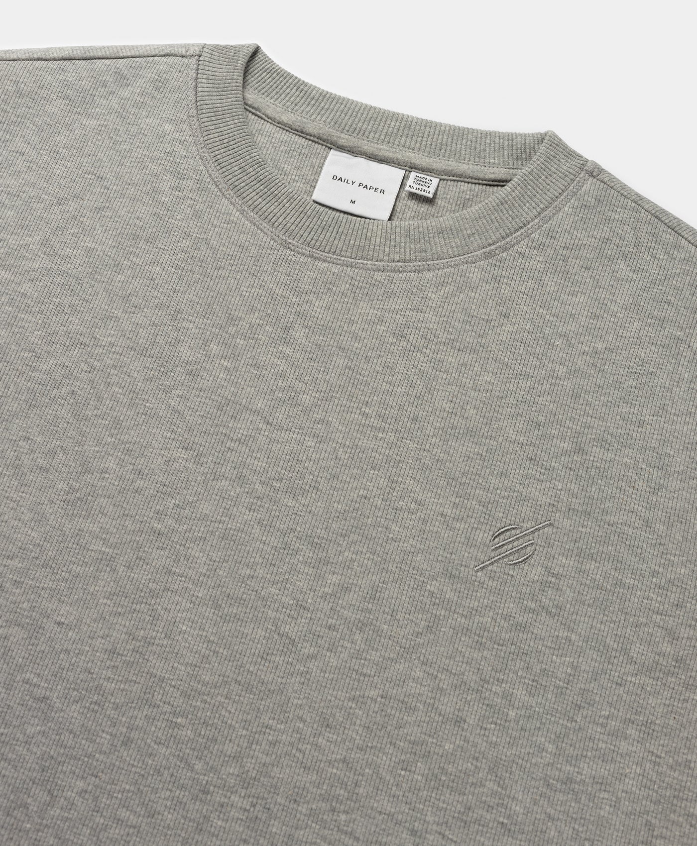 Grey Melange Mono Rib Sweater - Image 3