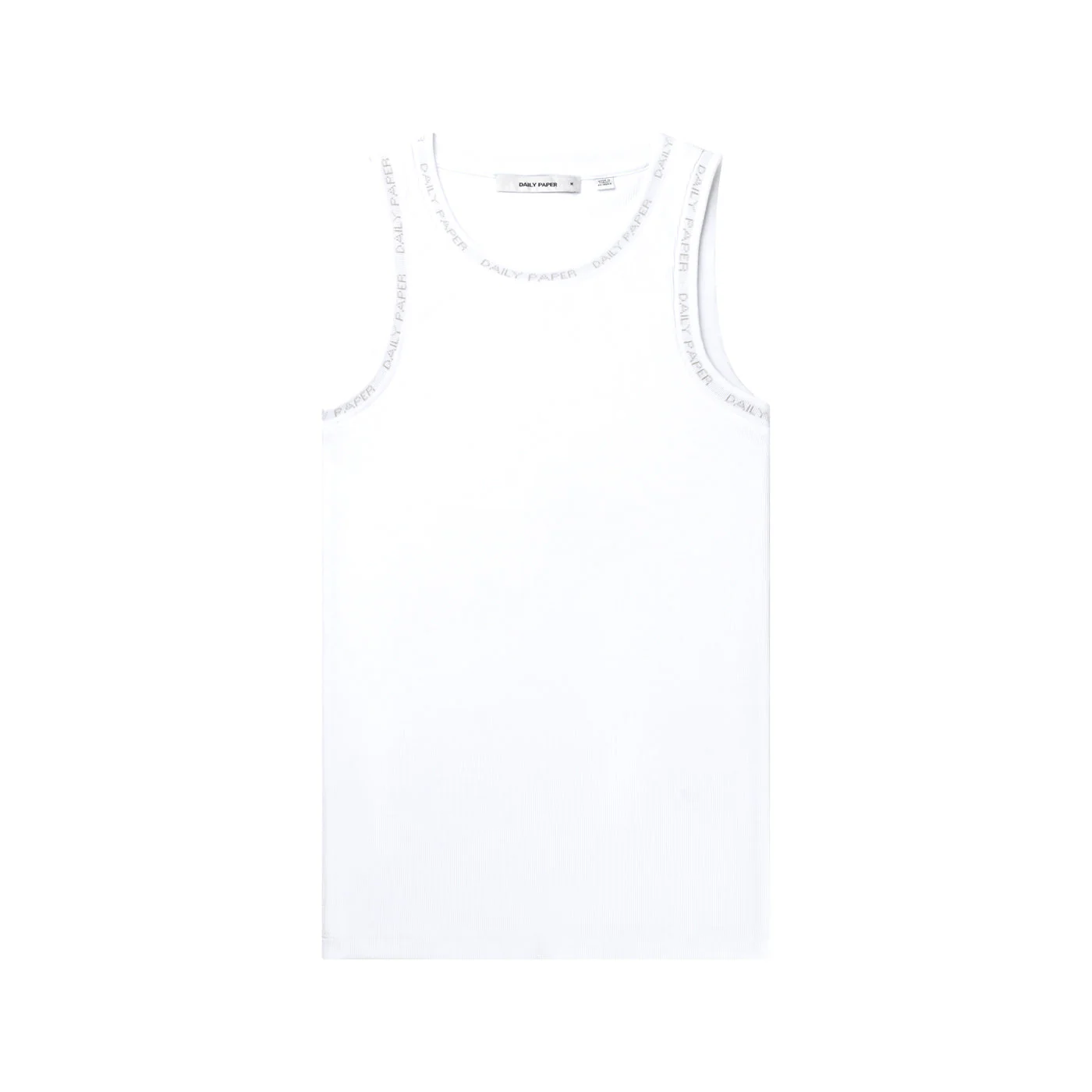 White Erib Tank Top - Image 5